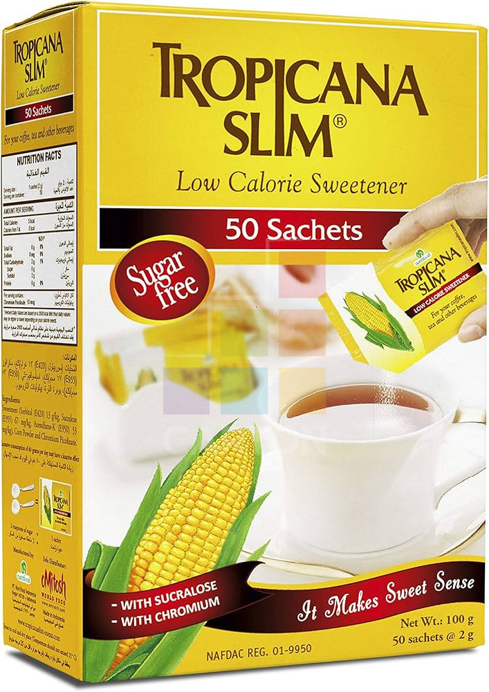 Tropicana Slim Low Calorie Sweetener 50 Sachets 100gm